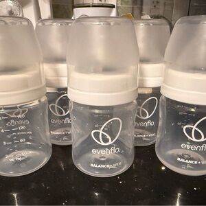 Evenflo Balance + Wide Baby Bottles - Clear with White Caps (Set)